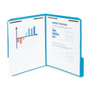 Fastener File Folders, Light Blue, 50 Pack Folders Blue Summit Supplies