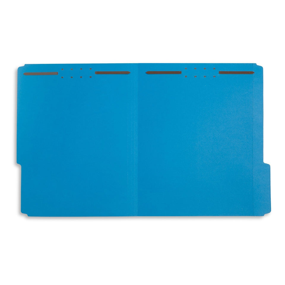 Fastener File Folders, Light Blue, 50 Pack Folders Blue Summit Supplies