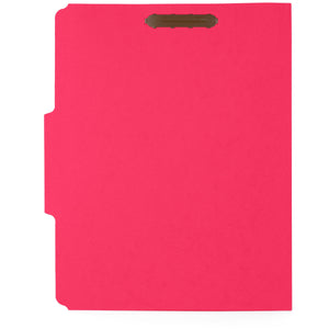 Fastener File Folders, Letter Size, Red, 50 Pack Folders Blue Summit Supplies
