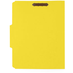 Fastener File Folders, Letter Size, Yellow, 50 Pack Folders Blue Summit Supplies