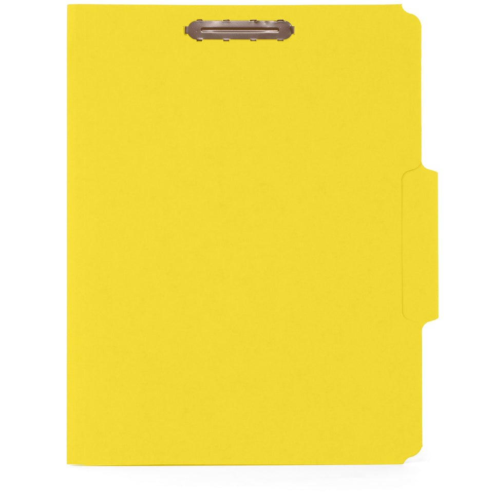 Fastener File Folders, Letter Size, Yellow, 50 Pack Folders Blue Summit Supplies
