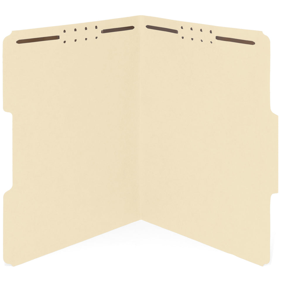 Fastener File Folders, Letter Size, Manila, 50 Pack Folders Blue Summit Supplies