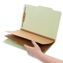 Classification Folders with 2 Dividers, Legal Size, Gray/Green, 10 Count Folders Blue Summit Supplies