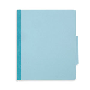 Classification Folders with 1 Divider, Letter Size, Light Blue, 10 Count Folders Blue Summit Supplies