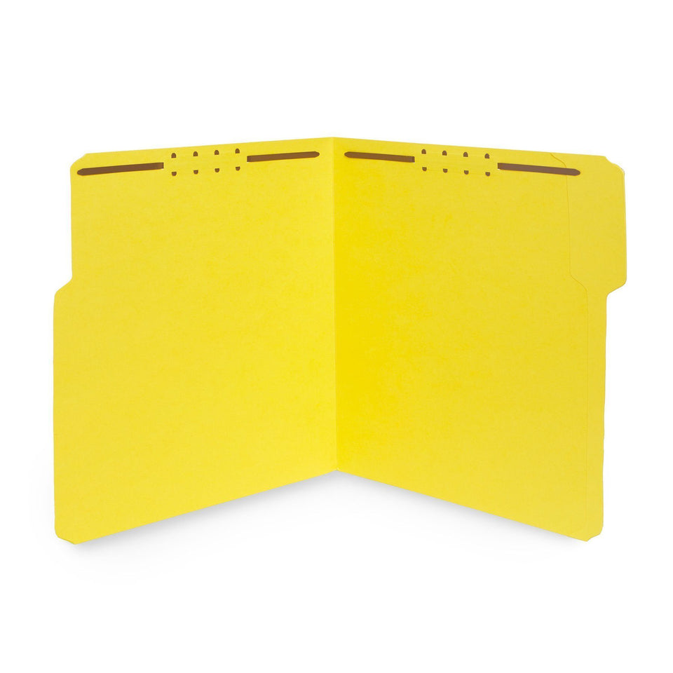 Fastener File Folders, Letter Size, Assorted Colors, 50 Pack Folders Blue Summit Supplies