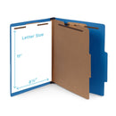 Classification Folders with 1 Divider, Letter Size, Dark Blue, 10 Count Folders Blue Summit Supplies