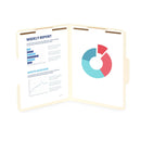 Fastener File Folders, Letter Size, Manila, 50 Pack Folders Blue Summit Supplies
