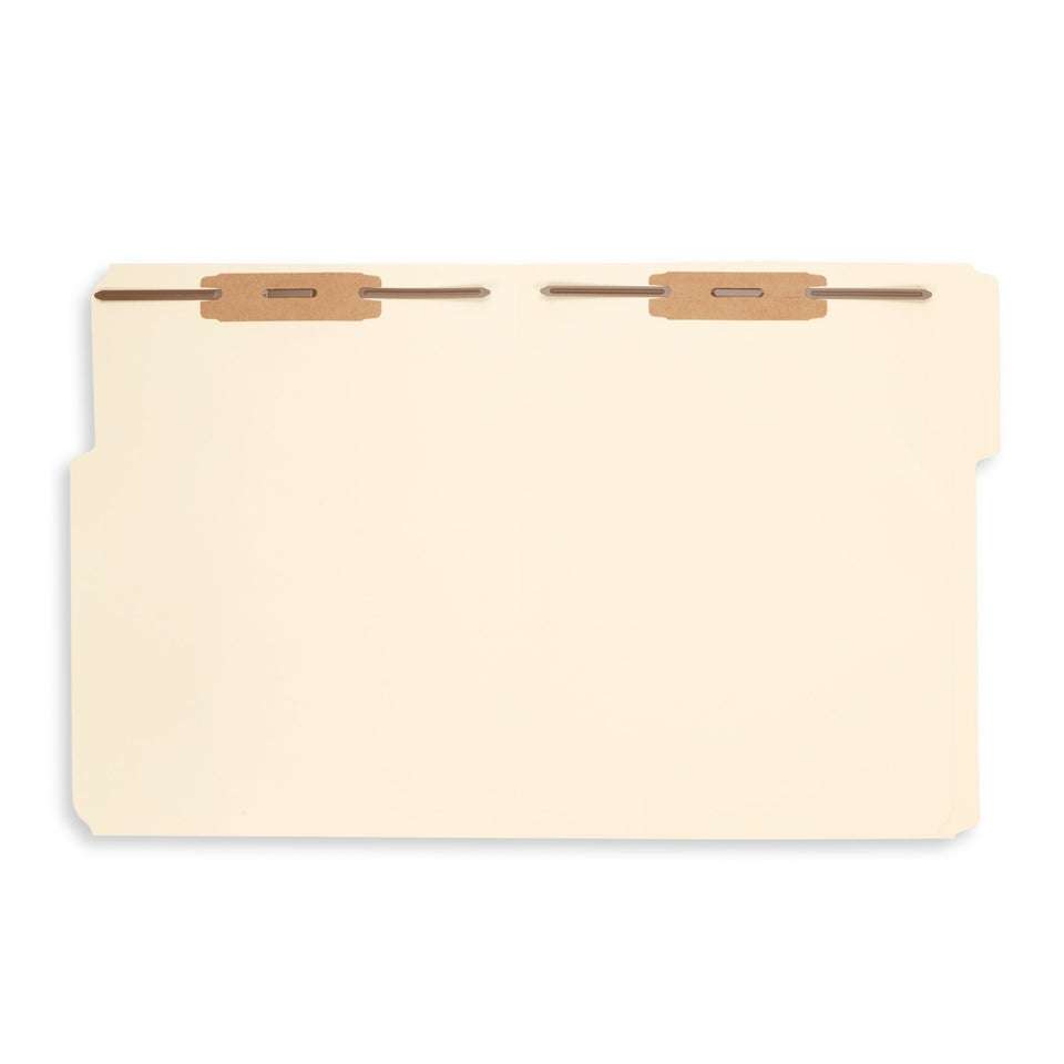 Fastener File Folders, Letter Size, Manila, 50 Pack Folders Blue Summit Supplies