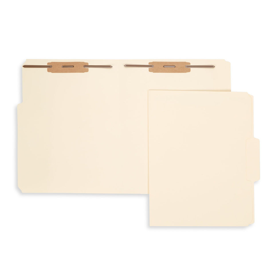 Fastener File Folders, Letter Size, Manila, 50 Pack Folders Blue Summit Supplies