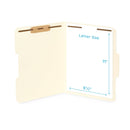Fastener File Folders, Letter Size, Manila, 50 Pack Folders Blue Summit Supplies