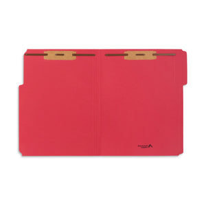 Blue Summit Supplies Fastener Folders, Reinforced, Letter, 1/3 Tab, Red, 50 Pack Fastener Folders Blue Summit Supplies