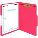 Blue Summit Supplies Fastener Folders, Reinforced, Letter, 1/3 Tab, Red, 50 Pack Fastener Folders Blue Summit Supplies
