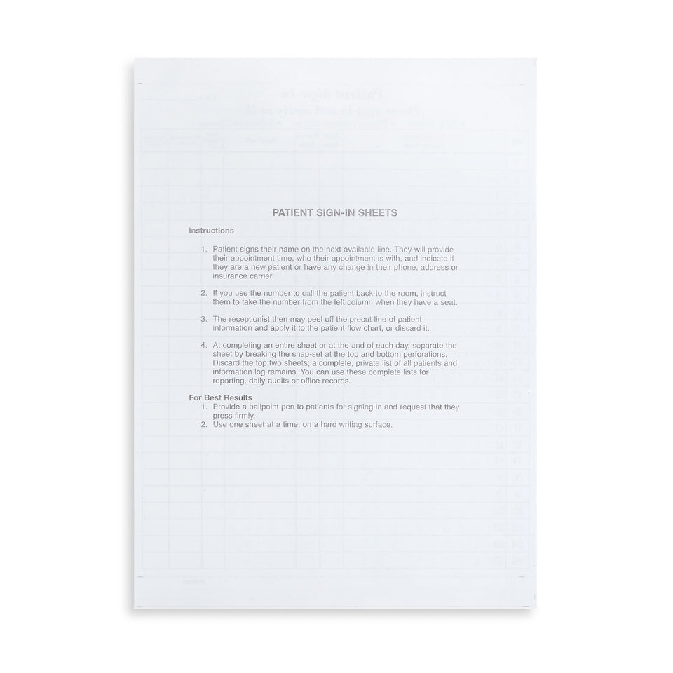 HIPAA Compliant Sign-In Sheets, Blue, 25 Count Business Forms Blue Summit Supplies