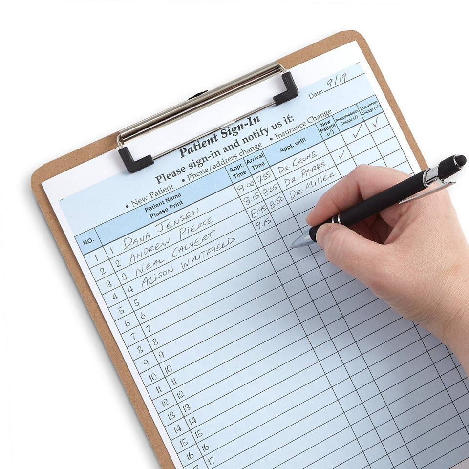 HIPAA Compliant Sign-In Sheets, Blue, 25 Count Business Forms Blue Summit Supplies