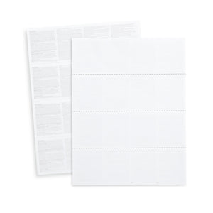 Blank 2019 W2 4-Up Horizontal Tax Forms, 100 Count (4 Down Forms) Tax Forms Blue Summit Supplies 