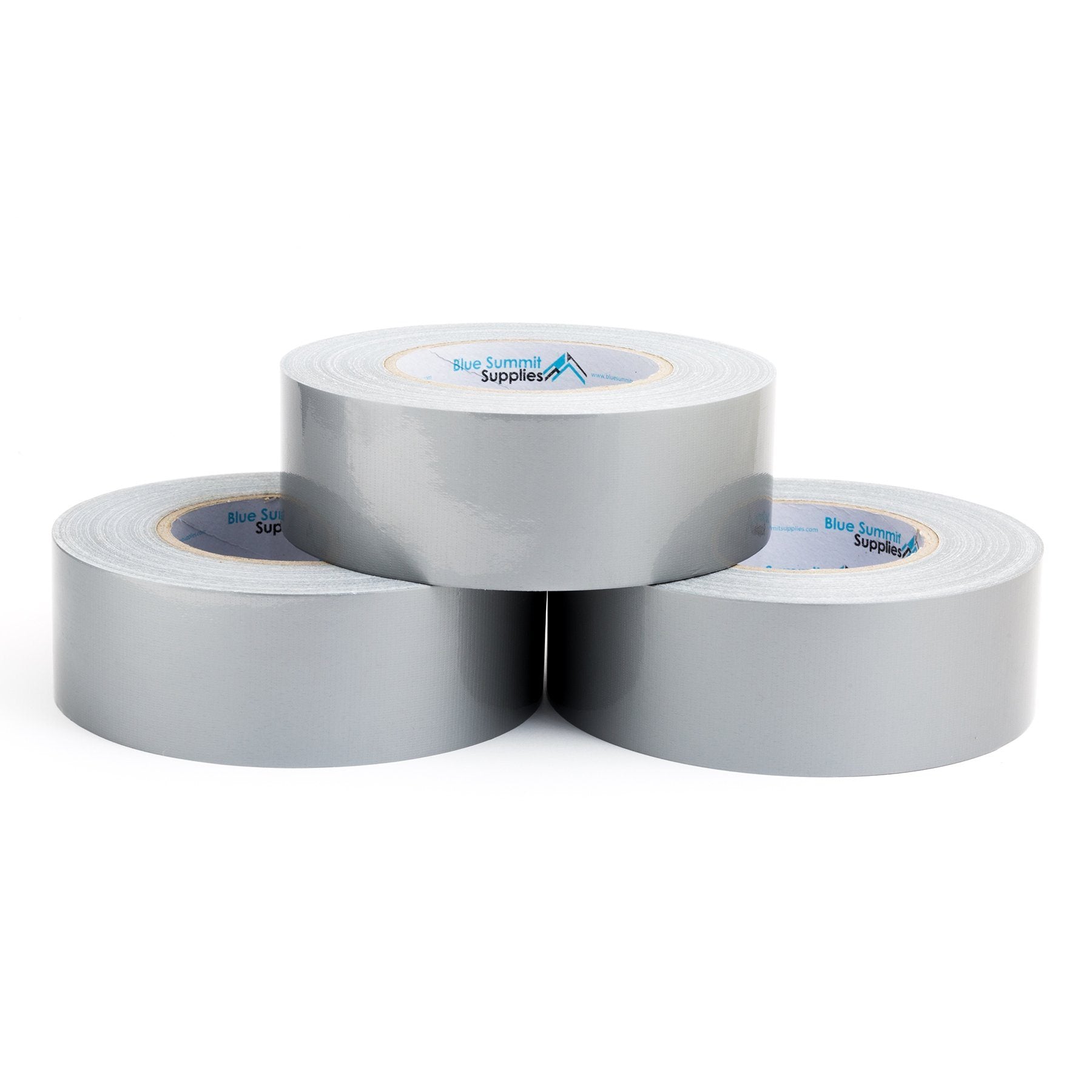 3 Pack Duct Tape, Tear by Hand Design, Silver, Strong 7.3mil Thickness, Designed for Home and Office Use with Commercial Grade Strength, 60 Yard