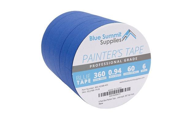Blue Painters Tape, 0.94’’ wide, 6 Pack Tape Blue Summit Supplies