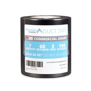 Heavy Duty Black Duct Tape, 3 Pack Tape Blue Summit Supplies