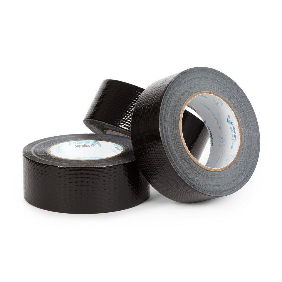 Heavy Duty Black Duct Tape, 3 Pack Tape Blue Summit Supplies