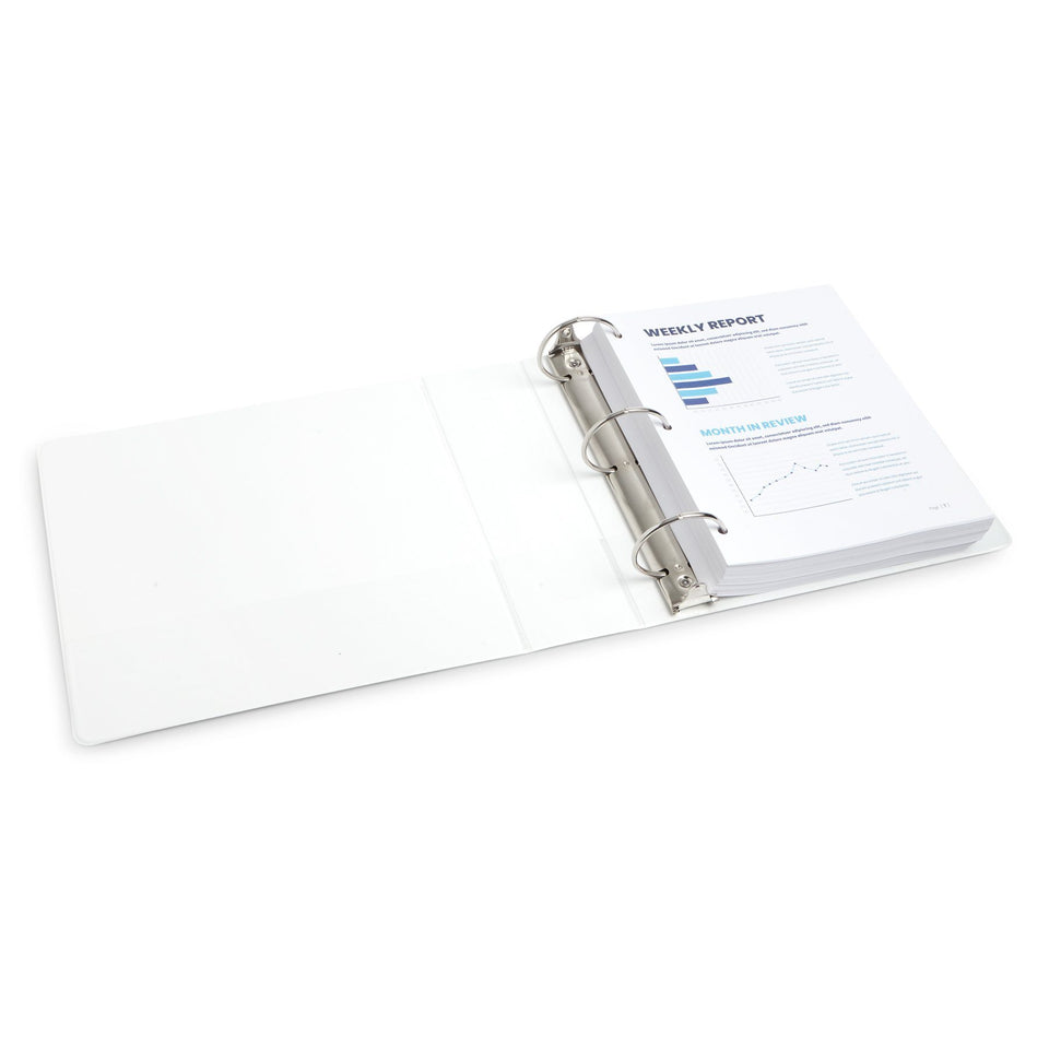3’’ 3-Ring Binders, White, 4 Pack binders Blue Summit Supplies