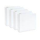 3’’ 3-Ring Binders, White, 4 Pack binders Blue Summit Supplies