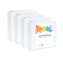 3’’ 3-Ring Binders, White, 4 Pack binders Blue Summit Supplies