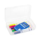 Clear Plastic Pencil Box, 4 Pack Pencil Boxes Blue Summit Supplies 