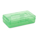 Glitter Plastic Pencil Box, 4 Pack Pencil Boxes Blue Summit Supplies