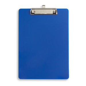 Plastic Clipboards, Low Profile Clip, Blue, 6 Pack Clipboards Blue Summit Supplies