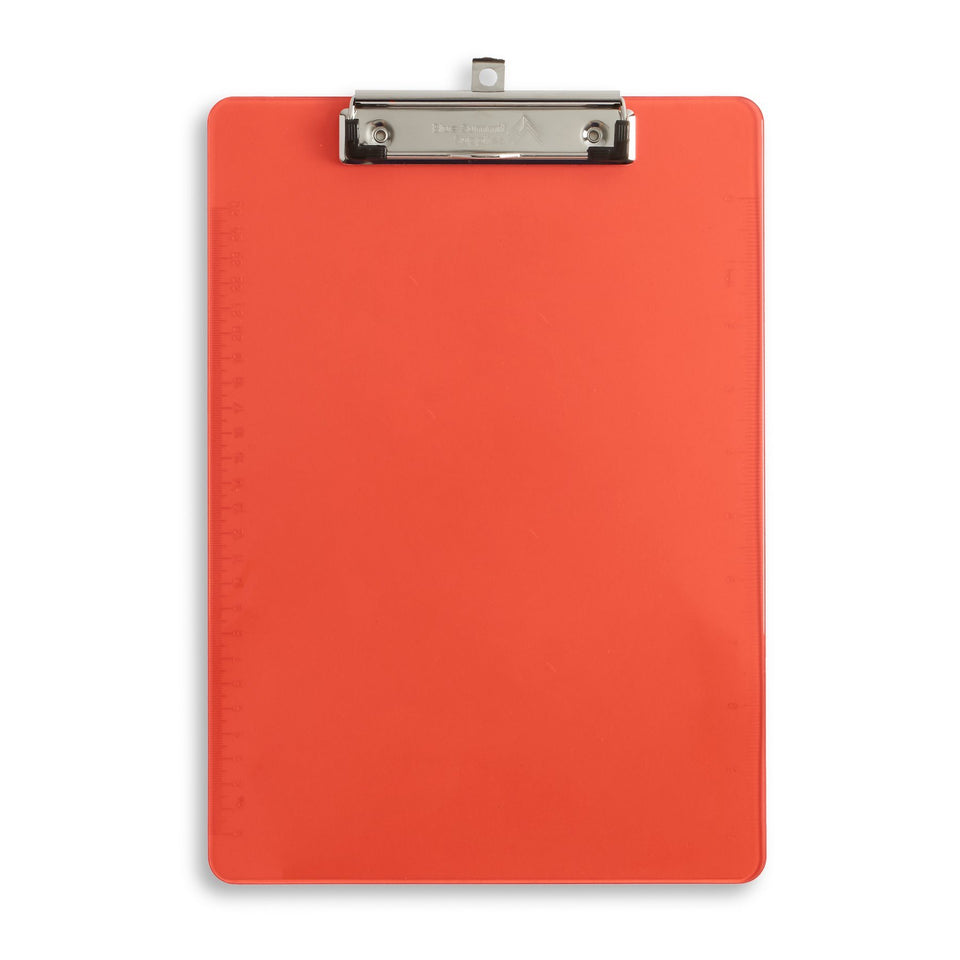 Transparent Plastic Clipboards, Low Profile Clip, Assorted Colors, 6 Pack Clipboards Blue Summit Supplies