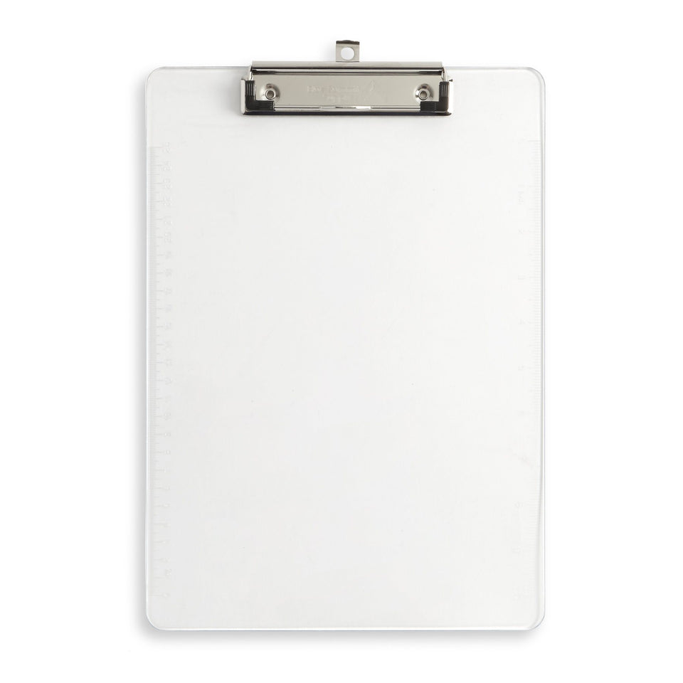 Transparent Plastic Clipboards, Low Profile Clip, Assorted Colors, 6 Pack Clipboards Blue Summit Supplies