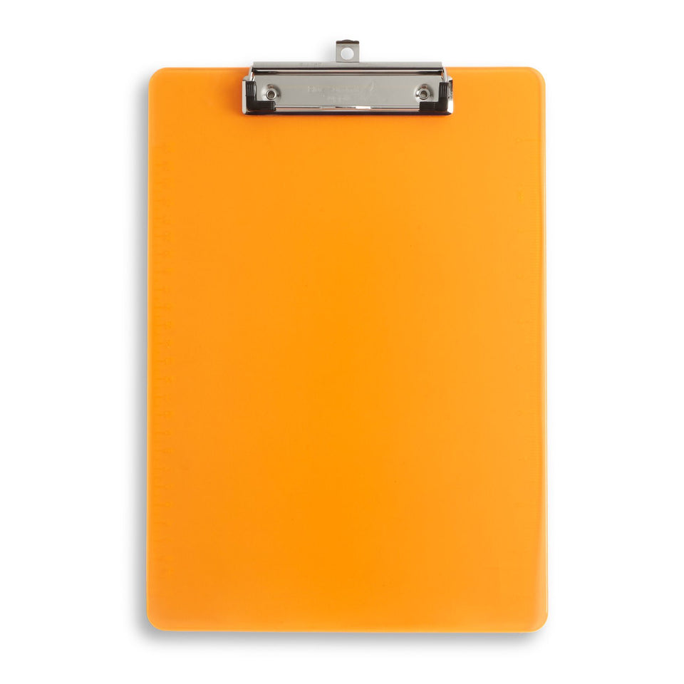 Transparent Plastic Clipboards, Low Profile Clip, Assorted Colors, 6 Pack Clipboards Blue Summit Supplies