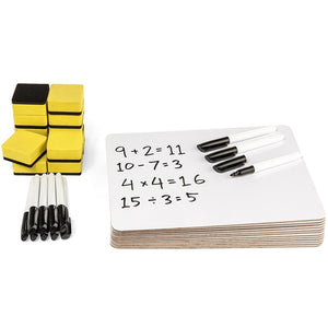 Dry Erase Lapboards with Accessories, 9" x 12", 12 Pack WhiteBoard Blue Summit Supplies