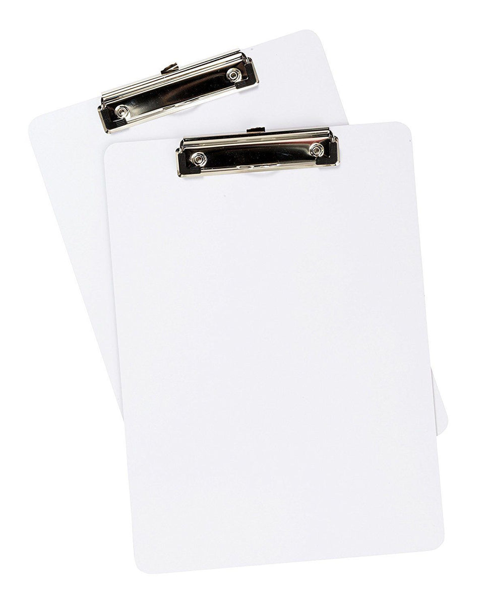 Whiteboard Clipboards, Low Profile Clip, 6 Pack Clipboards Blue Summit Supplies