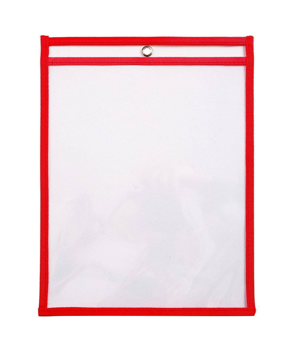 Dry Erase Pockets, 10 Pack WhiteBoard Blue Summit Supplies