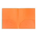 Plastic Two Pocket Folders, Assorted Colors, 30 Pack Folders Blue Summit Supplies