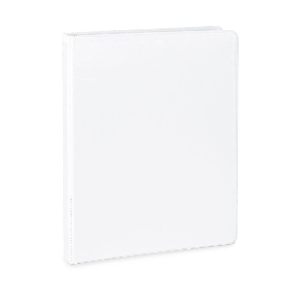 1/2" 3-Ring Economy Binders, White, 10 Pack binders Blue Summit Supplies