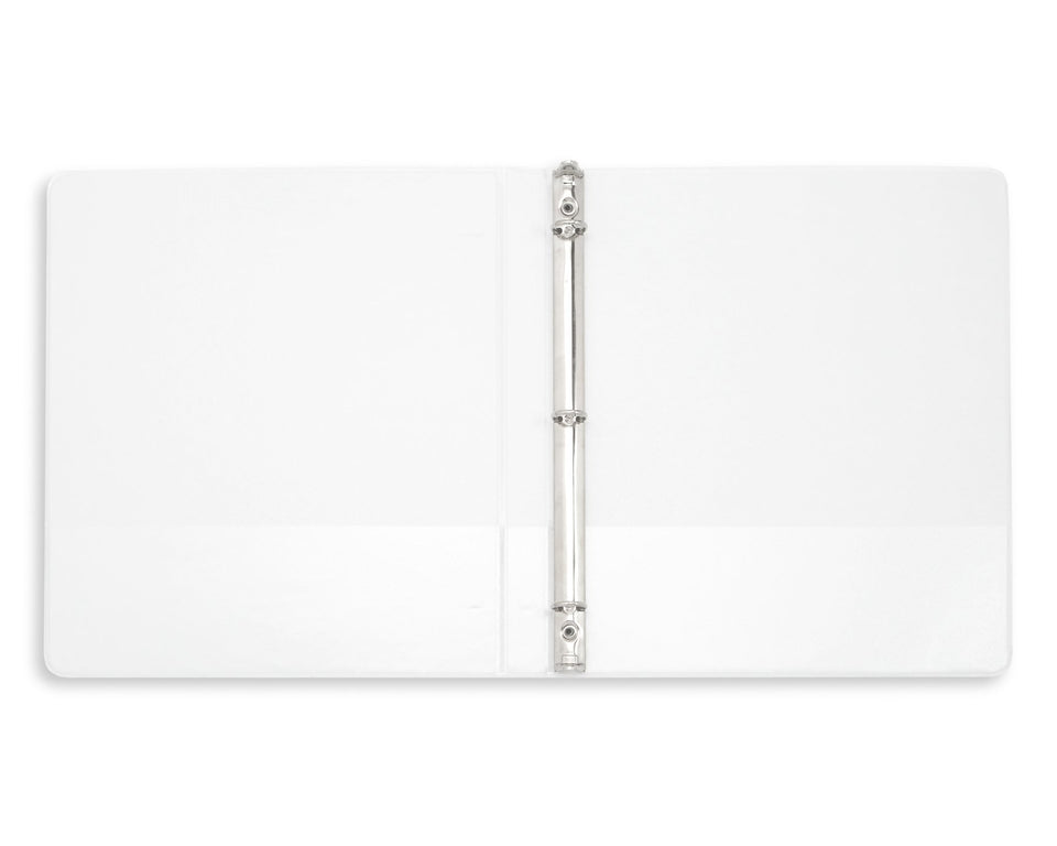 1/2" 3-Ring Economy Binders, White, 10 Pack binders Blue Summit Supplies