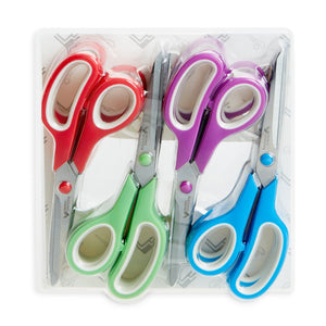 Stainless Steel Scissors, Assorted Colors, 16 Pack Scissors Blue Summit Supplies 