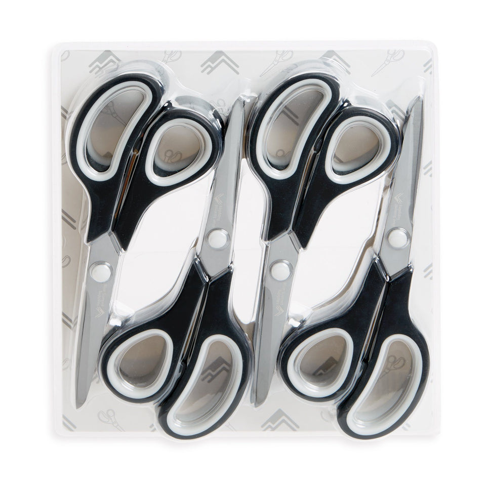 Titanium Scissors, Black, 12 Pack Scissors Blue Summit Supplies