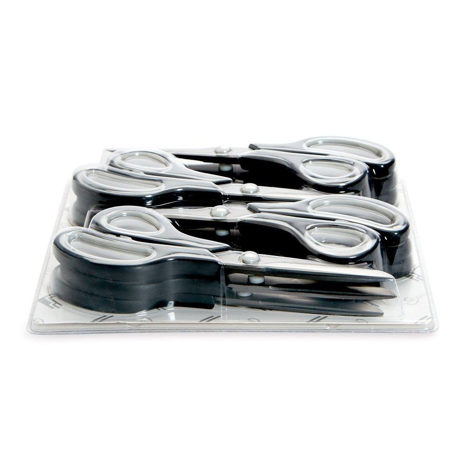 Titanium Scissors, Black, 12 Pack Scissors Blue Summit Supplies
