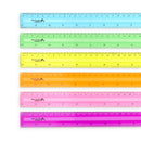 Plastic Shatterproof Rulers, Assorted Colors, 30 Pack Rulers Blue Summit Supplies