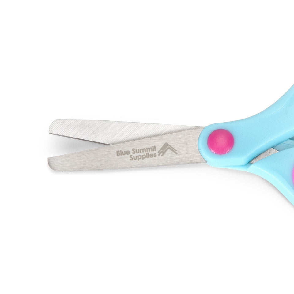 Kids Scissors, Assorted Colors, 12 Pack Scissors Blue Summit Supplies