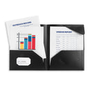 Plastic Two-Pocket Folders with Reinforced Corners, Assorted Bold Colors, 6 Pack Folders Blue Summit Supplies