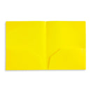 Plastic Two-Pocket Folders with Reinforced Corners, Assorted Colors, 12 Pack Folders Blue Summit Supplies