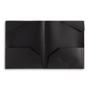 Plastic Two-Pocket Folders with Reinforced Corners, Assorted Bold Colors, 12 Pack Folders Blue Summit Supplies