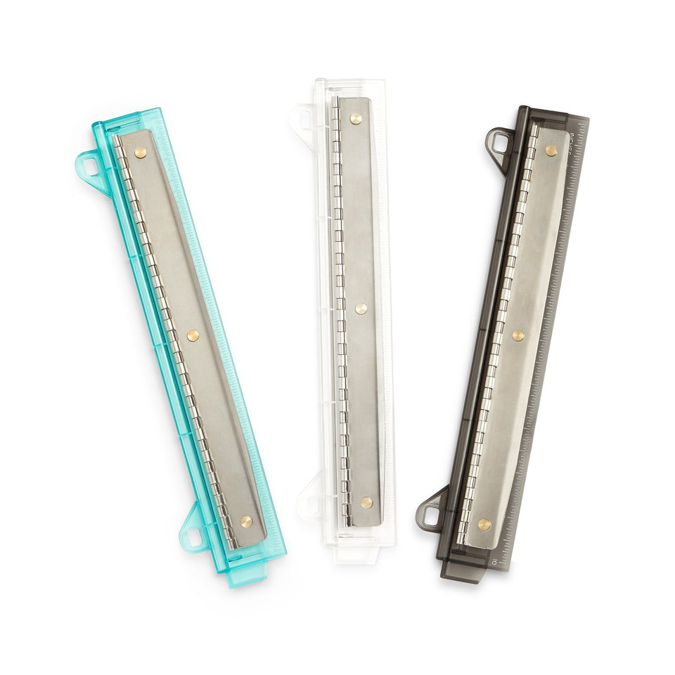 Rulers with 3 Hole Punch for Binder, 3 Pack 3 Hole Punch Blue Summit Supplies