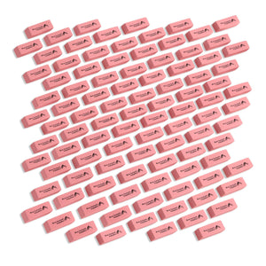 Pink Erasers, 100 Pack Accessories Blue Summit Supplies 