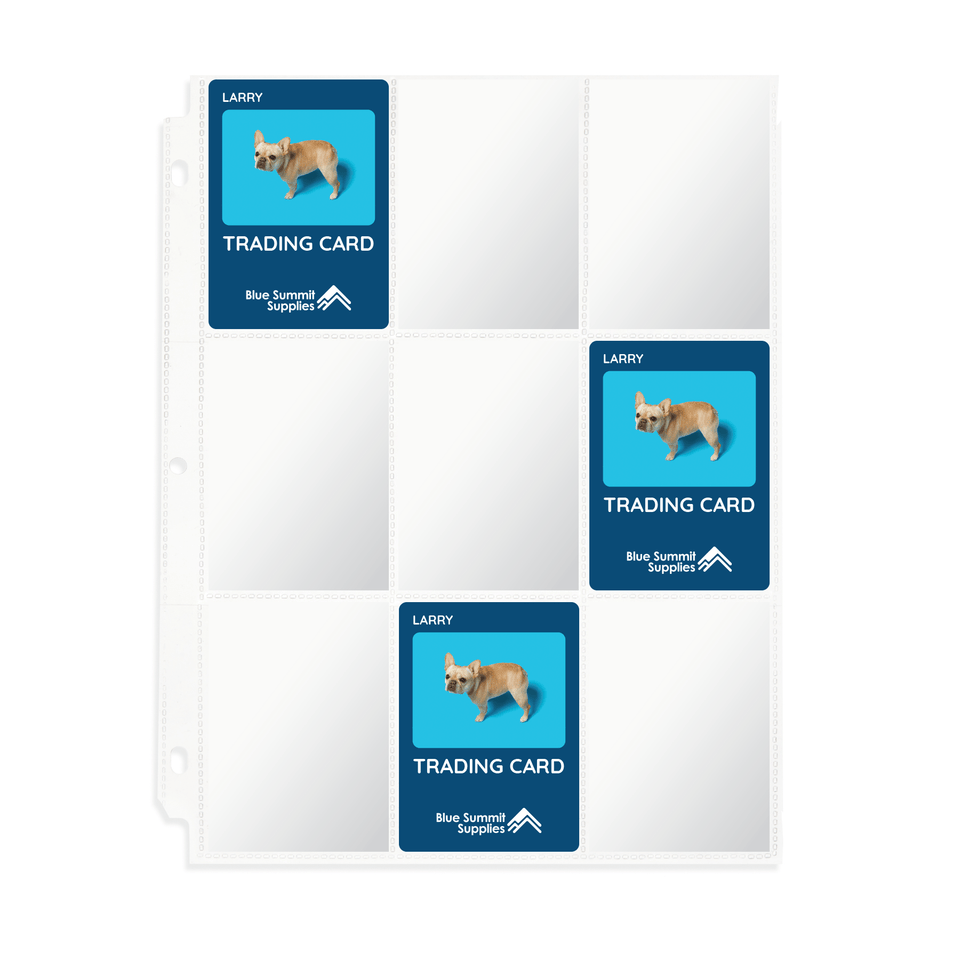 Clear Plastic Trading Card Sleeves, 100 Pack Trading Card Sleeves Blue Summit Supplies