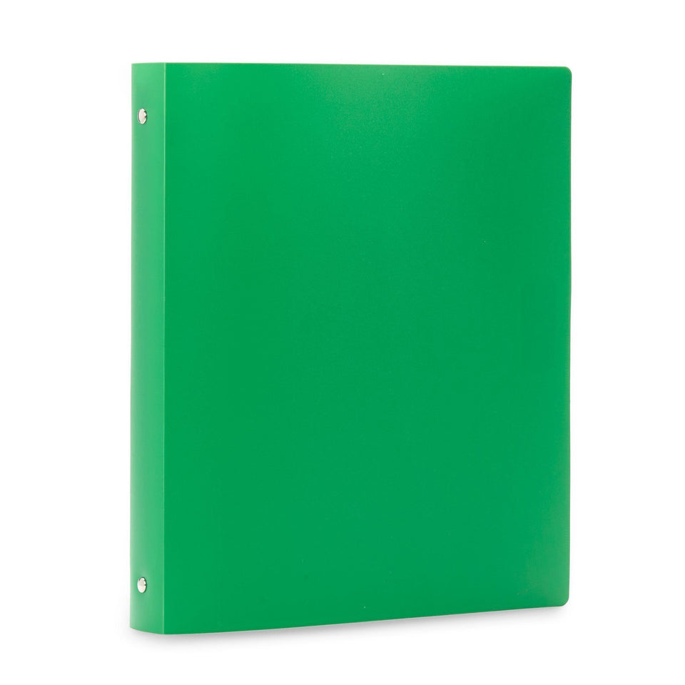 1'' 3-Ring Flexible Plastic Binders, Assorted Colors, 6 Pack binders Blue Summit Supplies